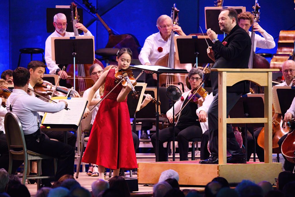 Nelsons leads program of Salonen, Mozart, and Tchaikovsky at Tanglewood, July 26, 2026; Hilary Scott/BSO photo.