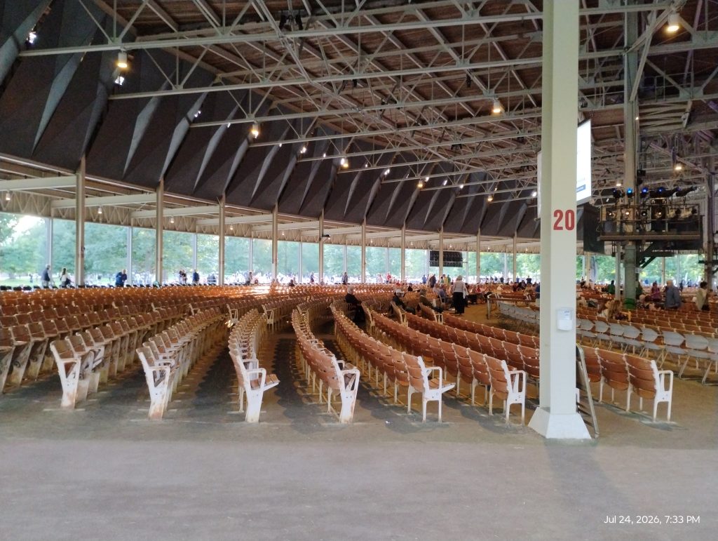 Tanglewood scenes Koussevitzky Music Shed, July 24, 2026; Dave Read photo.